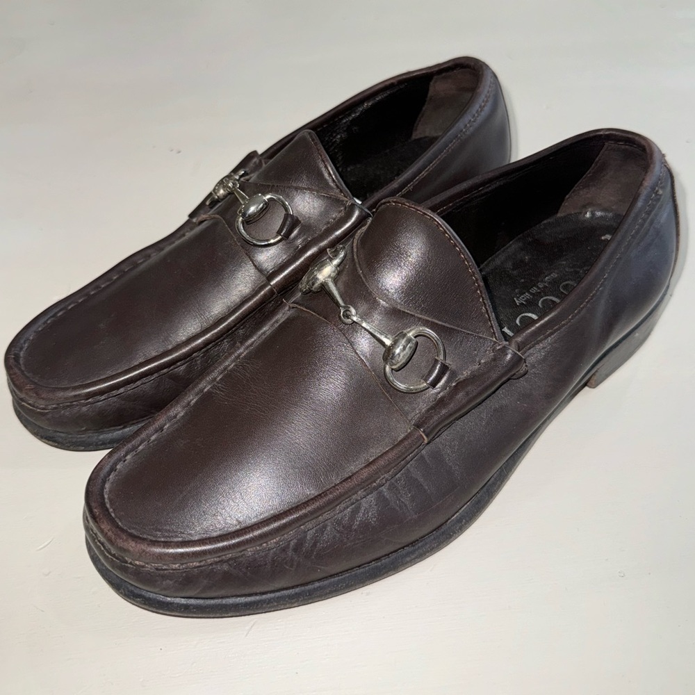 Gucci Brown Leather Loafers